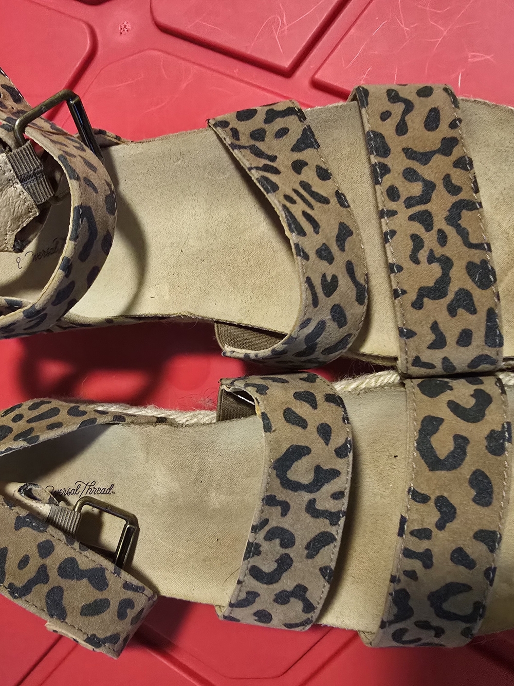 Universal Thread Leopard Print Strappy Sandals - Brown and Black